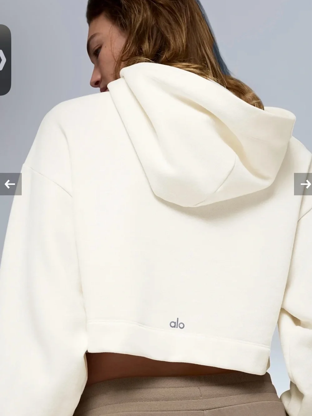 Alo yoga athletic women’s size large bae hoodie Casual in ivory